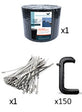 PVC Coated Mesh Bird Deterrent - 30m Roll 150 Black Clips & 20 SS Corner Ties