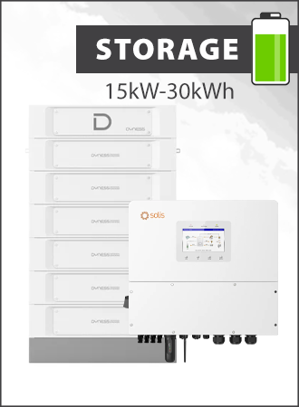 Solis S6 EH3P15K-H-EU and Dyness Stack 100 30kWh Storage Package 