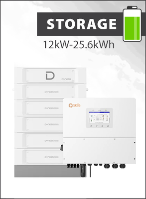 Solis S6 EH3P12K-H-EU and Dyness Stack 100 25.6kWh Storage Package 