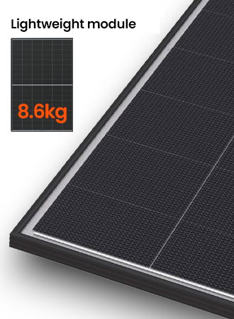 Aiko 445 Watt Panel LIGHT 54 Cell Black Backsheet black Frame