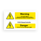 Battery Hazard label ( 160mm*44mm x2 )