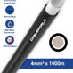 4mm2 single-core DC cable 1000m - Black