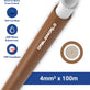 4mm2 single-core DC cable 100m - Brown