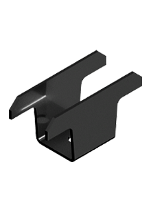 Mid Clamp Double V2023 EPDM - H16 BLACK W/ EPDM FOAM ATTACHED
