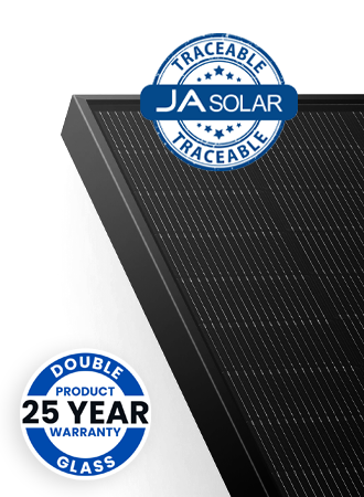 JA Solar 450 Watt Panel HIGH 54 AB 108 Cell Black Backsheet black Frame
