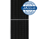 JA Solar 595 Watt Panel HIGH 72 144 Cell Black Backsheet silver Frame