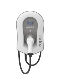 zappi ev charger 22kw tethered white